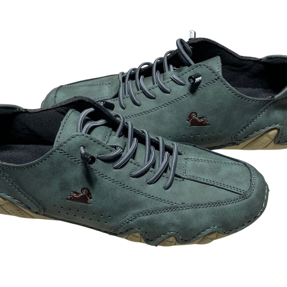 Dbeck AUS Green Leather Barefoot Minimalist Walking Shoes Size 39 Mens Womens